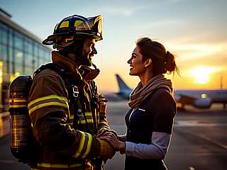 Firefighter x flight attendant'