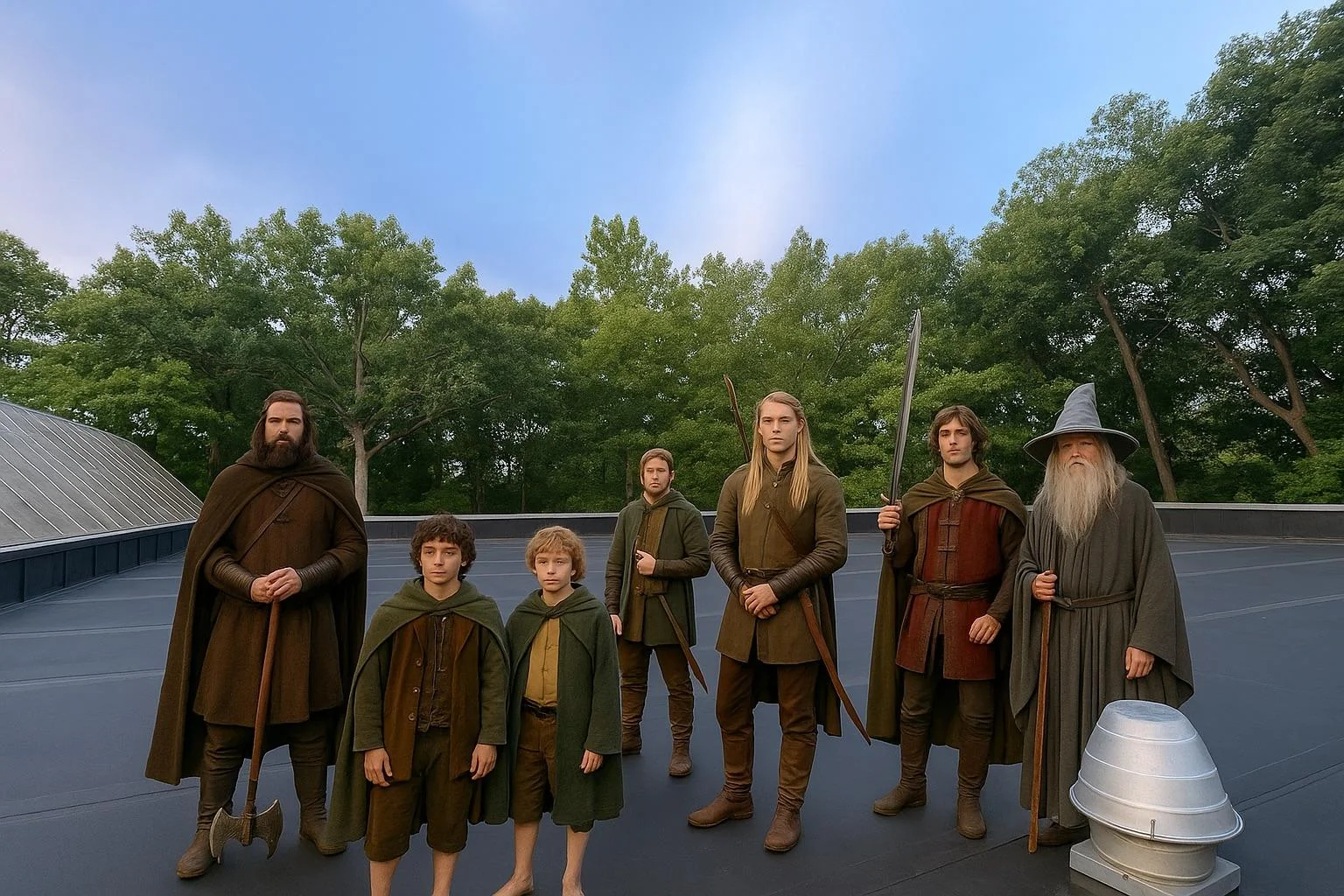 Goblin seeks refuge on rooftop only to find the Fellowship of the Ring picture 1 of 2