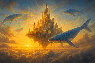What if whales soared through the skies above crystal kingdoms?'