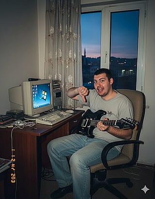 "I recreated myself using a photo of myself from 2001."'