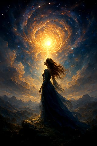 She Who Walks Beneath the Birth of Stars'