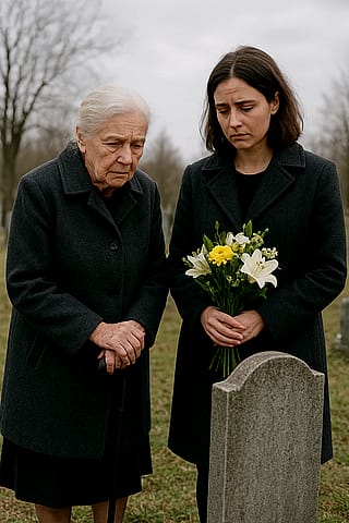 Grieving women'