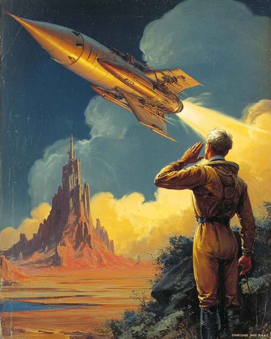 Scenes from the Golden Age of Pulp SciFi picture 2 of 3