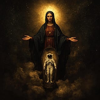 Virgin Mary protects astronauts on their way to Mars'