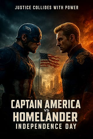 Captain America Vs Homelander Poster'