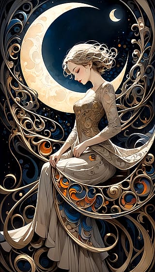 looking at the moon'