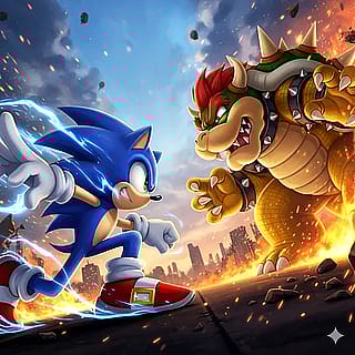 Sonic Vs Bowser'