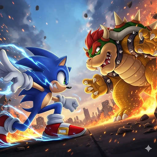 Sonic Vs Bowser picture 1 of 1