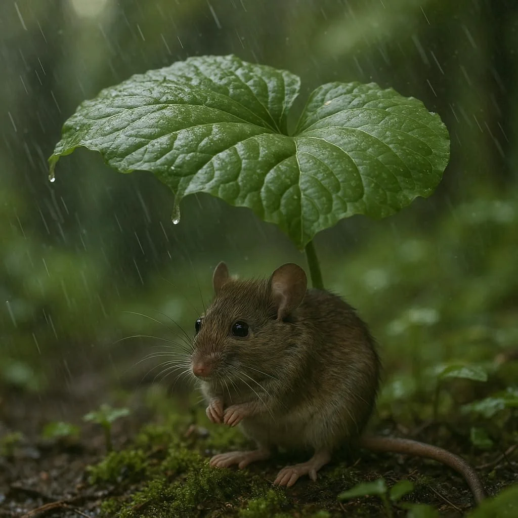 Just some mice taking shelter in the rain picture 2 of 4
