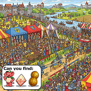 Medieval jousting tournament'