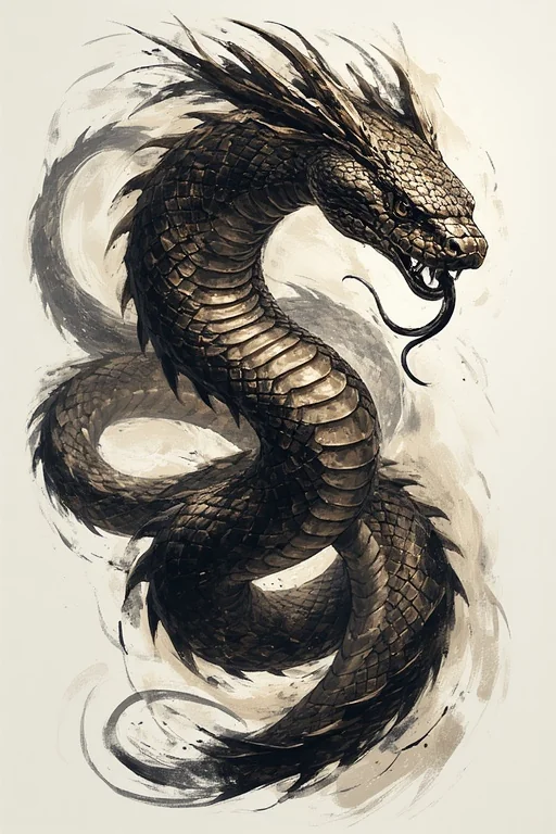 Nordic tribal tattoo ideas of Yormungaddr (the world snake). picture 7 of 8