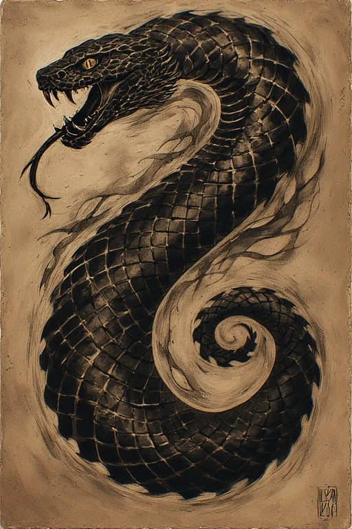 Nordic tribal tattoo ideas of Yormungaddr (the world snake). picture 8 of 8
