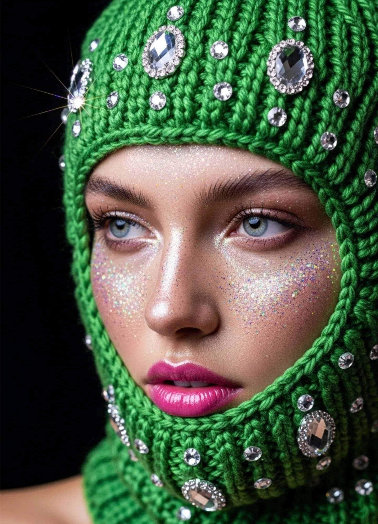 Adele, a model who lost a bet at knitting club. Now she’s the reigning “Bedazzled Ninja of Sparkle Town,” sworn to fight crime one rhinestone at a time. picture 1 of 1
