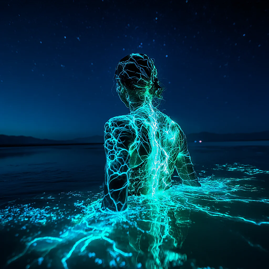 Started making a series of bioluminescent caves, ended up here. Keep swiping for caves. picture 5 of 6