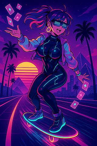 Cyber Skater Queen of the Sunset Strip'