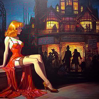 Halloween, carnival beasts, and the woman in crimson.'